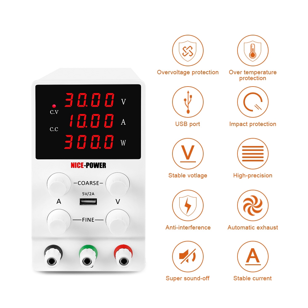 NICE-POWER Màn hình LED 3V 5A Điều chỉnh chuyển đổi Bộ điều chỉnh DC Nguồn cung cấp  Sửa chữa Máy tính xách tay Sửa chữa máy tính LAB Bộ nguồn