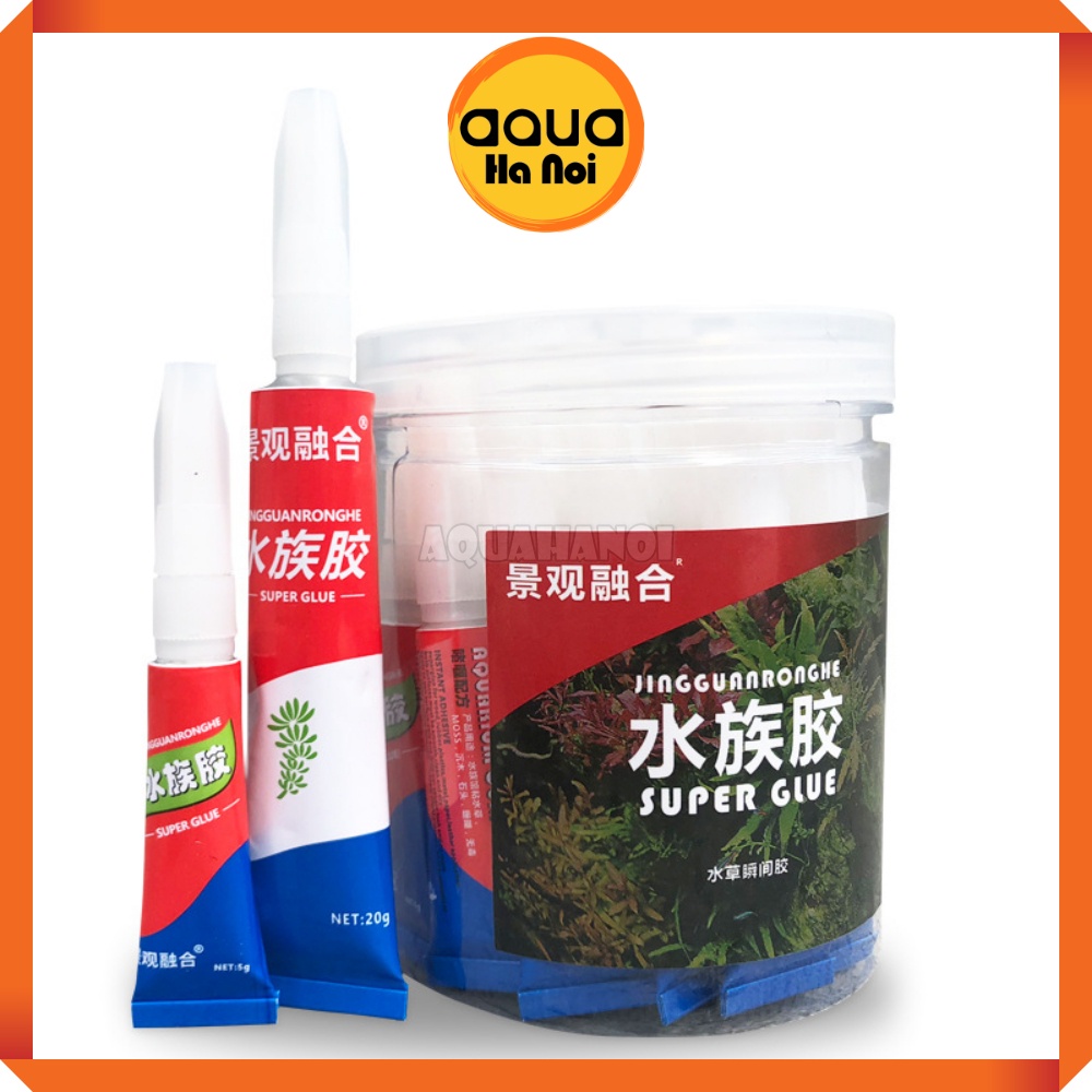 Keo chuyên dụng dán cây rêu ráy bucep thủy sinh, cây không khí Jingguanronghe - tuýp 5g - siêu chắc, an toàn cá tép