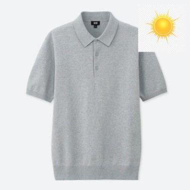 ÁO Mông Tơ Ghi (MONTAGUT) POLO UNIQLO WASHABLE KNITTED SHORT (HÀNG XÁCH TAY JAPAN)