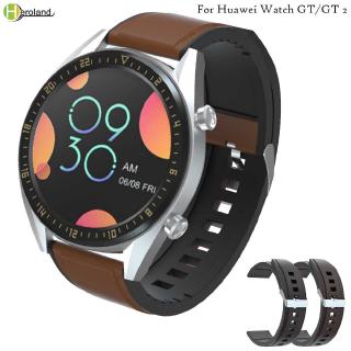 Dây đeo đồng hồ bằng da và silicon 22mm cho Huawei Honor Magic/For Huawei Watch GT/GT 2 46mm/HUAWEI WATCH2 pro