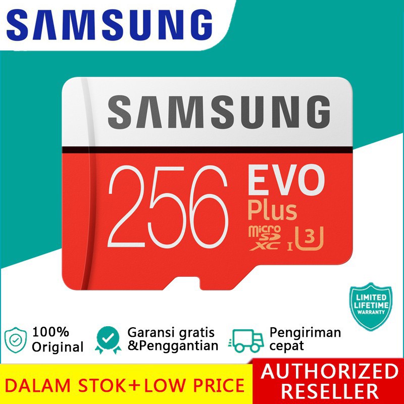 SAMSUNG Thẻ Nhớ Micro SD 256G 128GB 64GB Class10 U3 SDXC Grade EVO