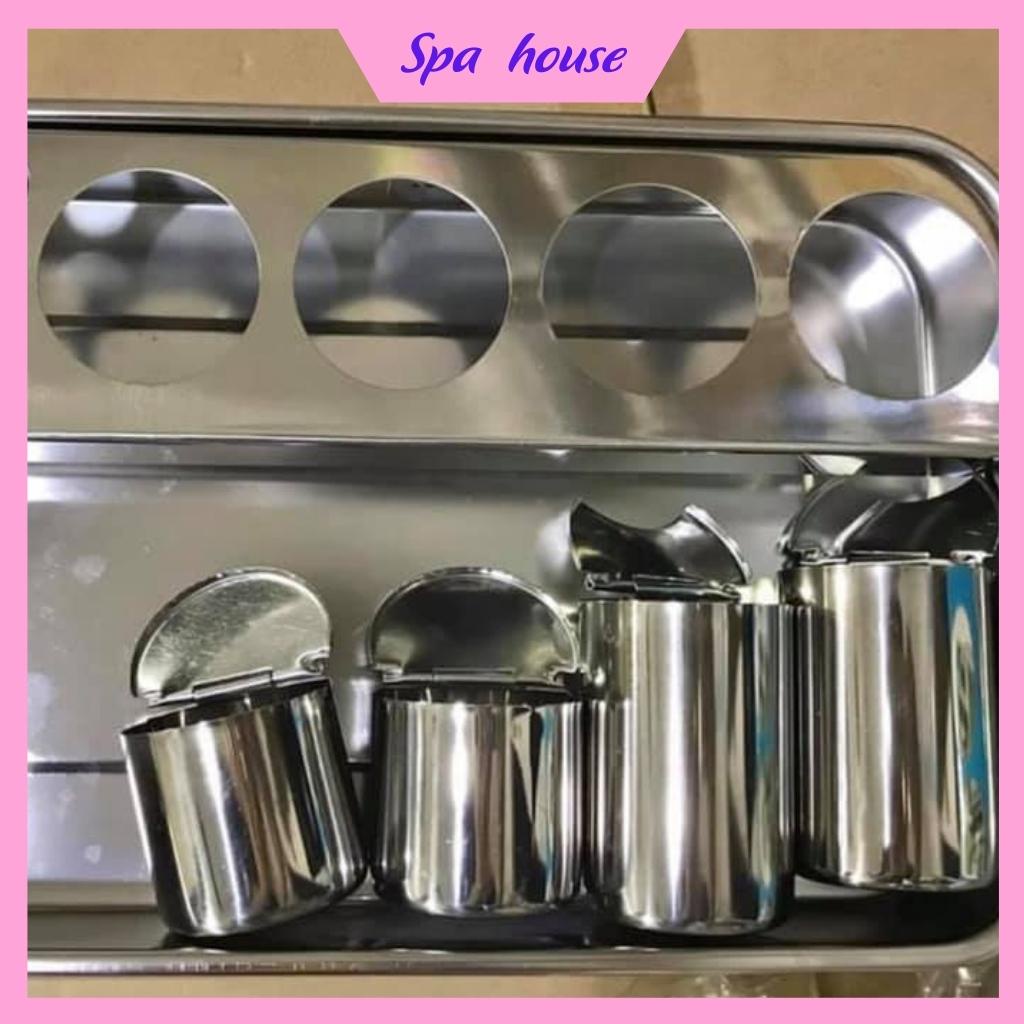 Khay inox 4 ống