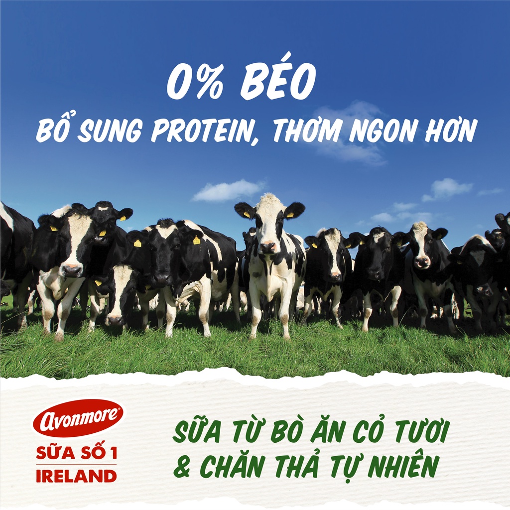 Sữa Tươi Tiệt Trùng Avonmore tách béo 1l - 1 hộp
