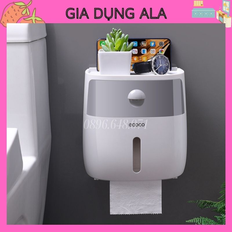 Hộp Đựng Giấy Vệ Sinh Dán Tường Nhà Tắm, Giá Để Giấy Vệ Sinh 2 Trong 1 Chống Thấm Nước Sang Trọng