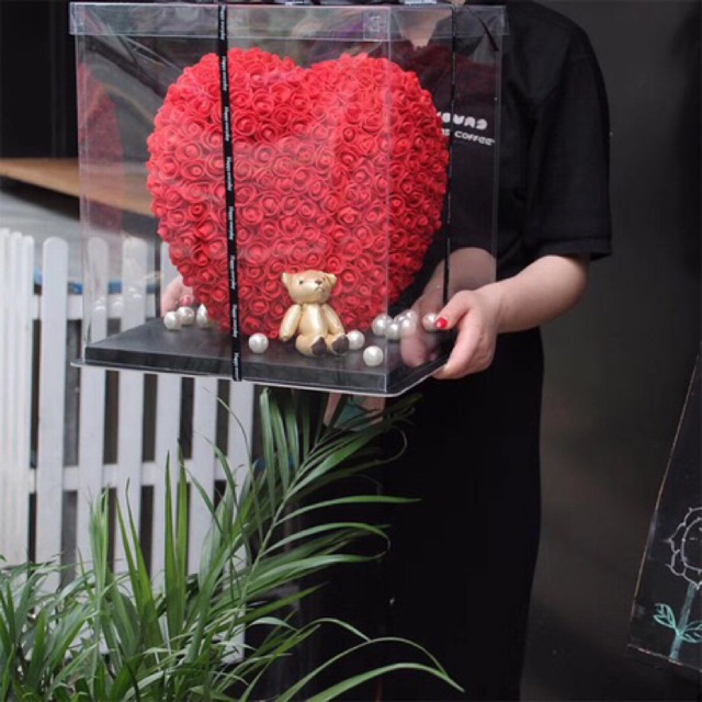 Vỏ meca 40 cm đựng gấu 35 hoặc trái tim hoa