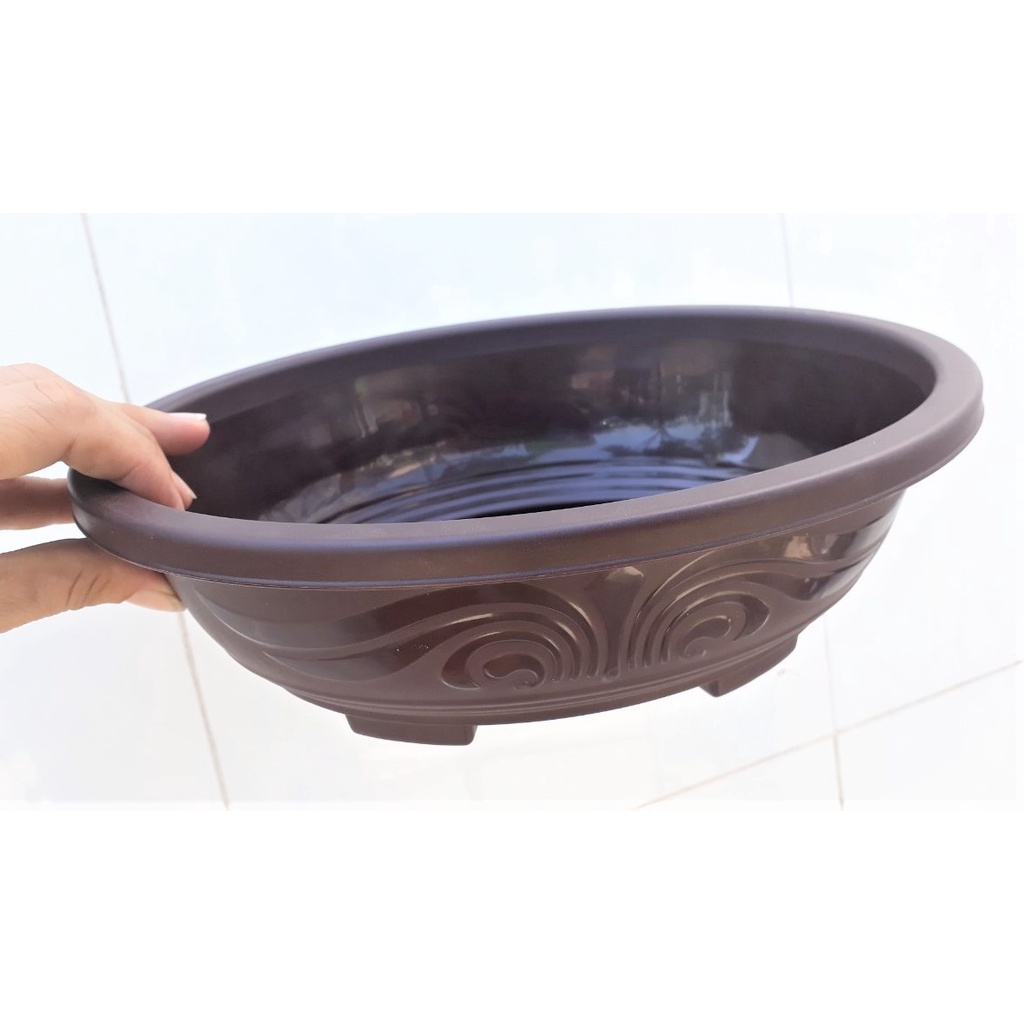 CHẬU NHỰA HÌNH OVAL TRỒNG BONSAI, CÂY HOA, NHỰA BỀN, MÀU ĐẸP