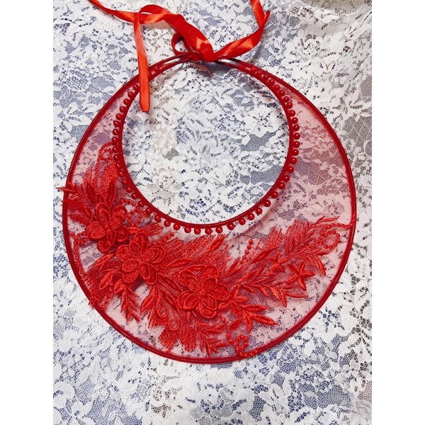 Mấn ren đỏ mã 008