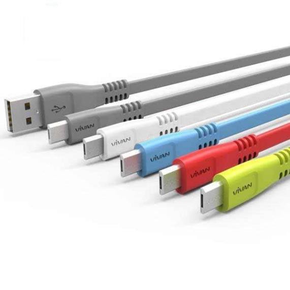 Cáp Sạc Truyền Dữ Liệu Micro USB VIVAN CSM100S 1m 100CM - BẢO HÀNH 1 ĐỔI 1 -  GIAO MÀU NGẪU NHIÊN