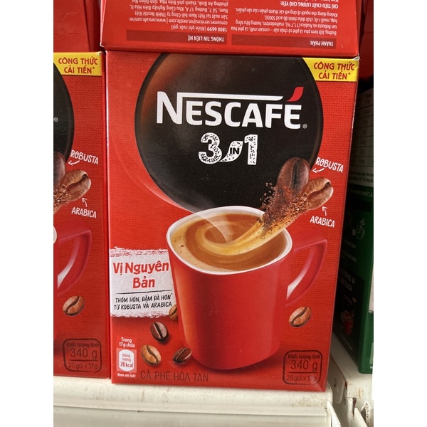 Hộp cafe Nescafe 3in1 hộp