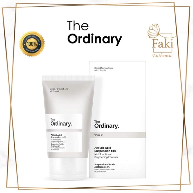 The Ordinary Azelaic Acid Suspension 10% Kem dưỡng sáng da, mờ thâm 30ml