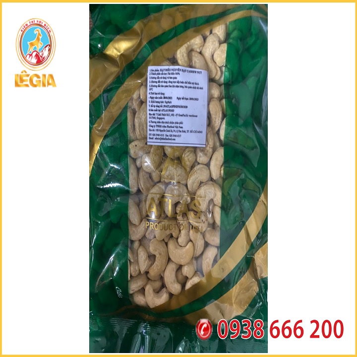 HẠT ĐIỀU NGUYÊN HẠT KHÔNG VỎ LỤA 1KG - CASHEW NUT