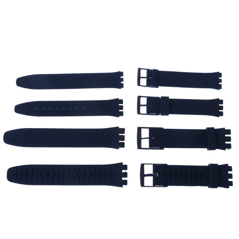 Dây Đồng Hồ Đeo Tay Chất Liệu Silicon Chống Thấm Nước Và Mồ Hôi Dành Cho Swatch 16mm 17mm 19mm 20mm