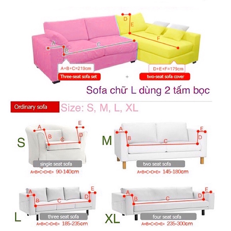 Vỏ Bọc Ghế Sofa Hình Chữ L 1/2/3/4 Chỗ Ngồi Chất Lượng Cao vải bọc ghế sofa giường in họa tiết giản dị thanh lịch nhiều màu sắc tùy chọn