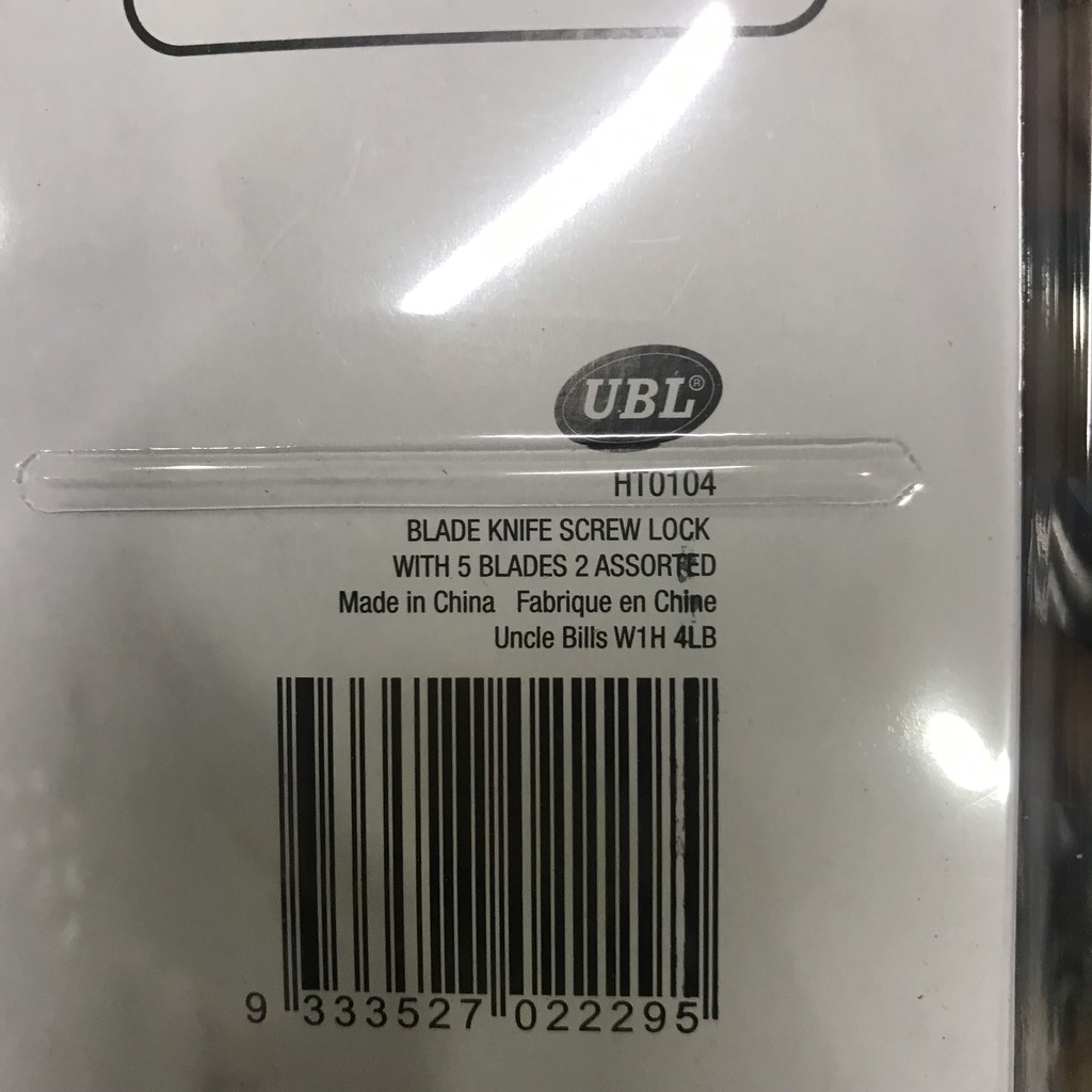 Dao Rọc Giấy Khóa Vặn Kèm 5 Lưỡi Dao Uncle Bills HT0104