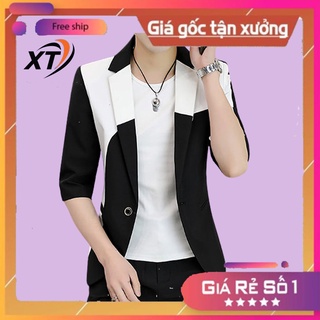 Áo Vest,Áo vest nam tay lỡ phối màu phong cách trẻ trung lịch lãm với thiết kế đơn giản những không hề kém sang N30
