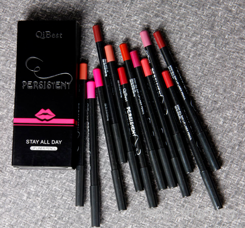 (Hàng Mới Về) Set 12 Chì Kẻ Viền Môi Không Thấm Nước | BigBuy360 - bigbuy360.vn