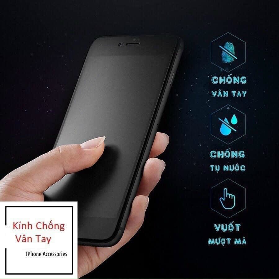Kính Cường Lực iPhone Chống Vân Tay AG iP 7Plus,8Plus,x,xs,xsmax,11,11pro,11promax,12,12pro,12promax,13,13pro,13ProMax