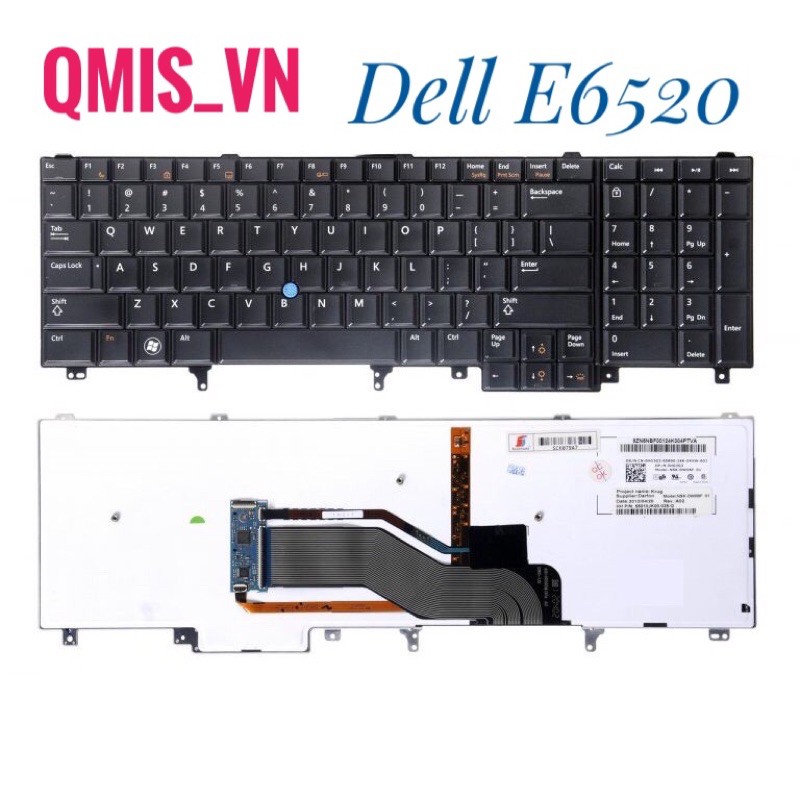 Bàn phím laptop Dell Precision M2800 M4600 M6600 M4700 M4800 M6700 M6800 Latitude E6520 E6530 E6540 E5520 E5530 – E6520