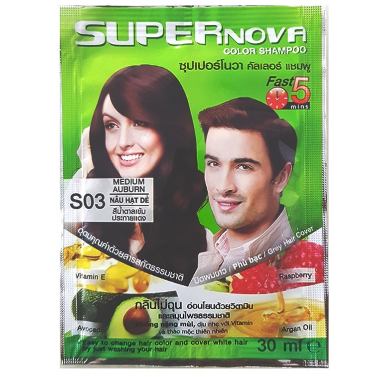 Gội nhuộm phủ bạc thảo dược Super Nova Thái Lan