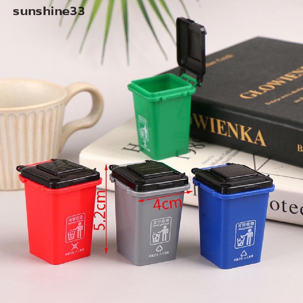 SU 1:12 Dollhouse MiniTrash Can Model/Mini Waste Bin/Pen Organizer Home Storage Can n
