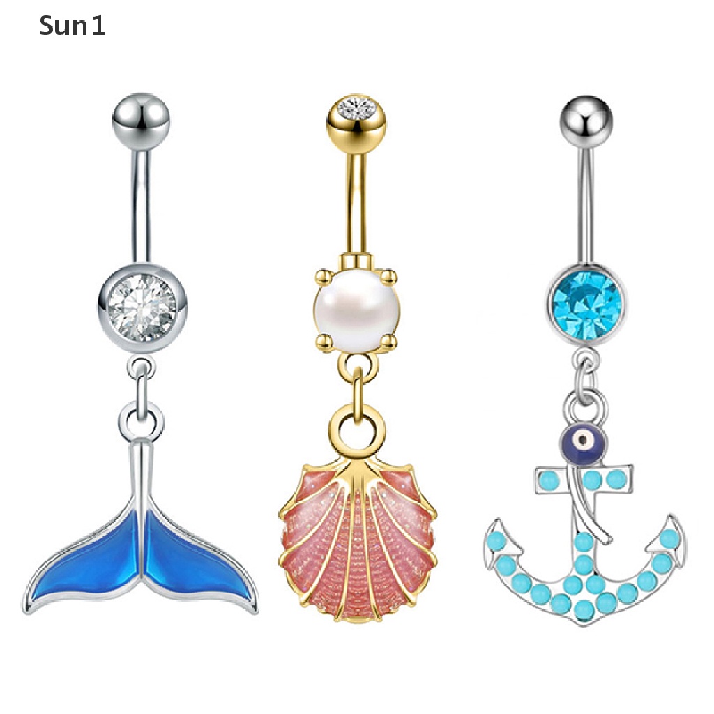 1 Khuyên Rốn Hình Hoa Đính Đá Zircon Thời Trang Cho Nữ