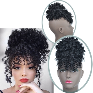 Tóc giả Wigsin buộc kiểu xoăn có mái cá tính hợp thời trang