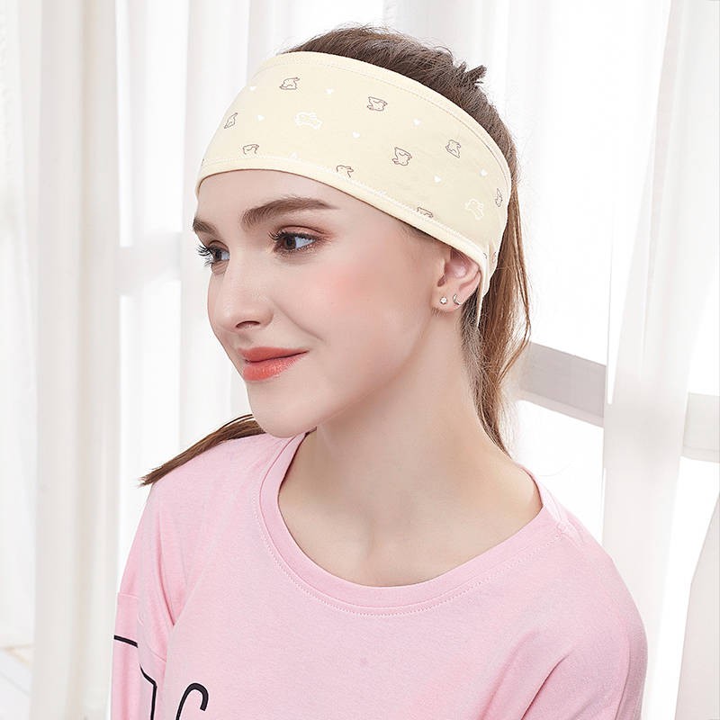  Confinement Bandana Headband Summer Thin Pure Cotton Postpartum Maternity Hat Head Guard Headband Windproof Postnatal Care Hat Cap For Pregnant Women Post natal products of cap and headscarf