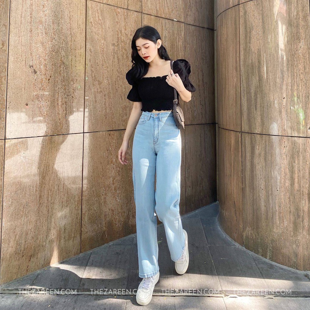 QUẦN JEANS ỐNG SUÔNG BASIC ZAREEN JEA102 -XANH NHẠT | BigBuy360 - bigbuy360.vn