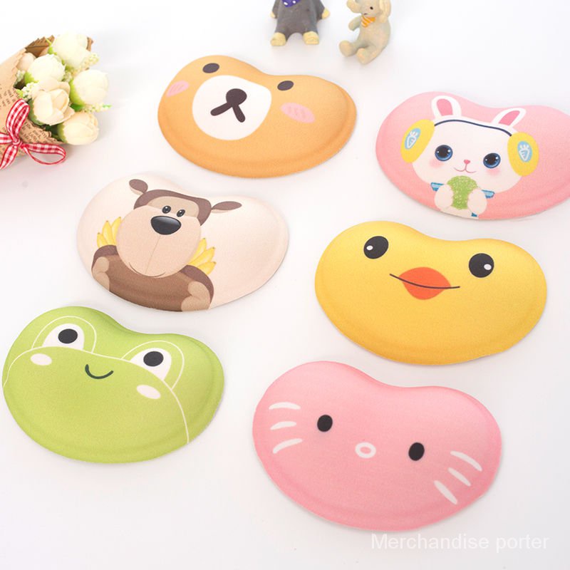 Heart-Shaped Transparent Mouse Pad Wrist Support Cartoon Creative Cute Silicone Three-Dimensional Wrist Rest Male and Female Rubber Pad Small Size