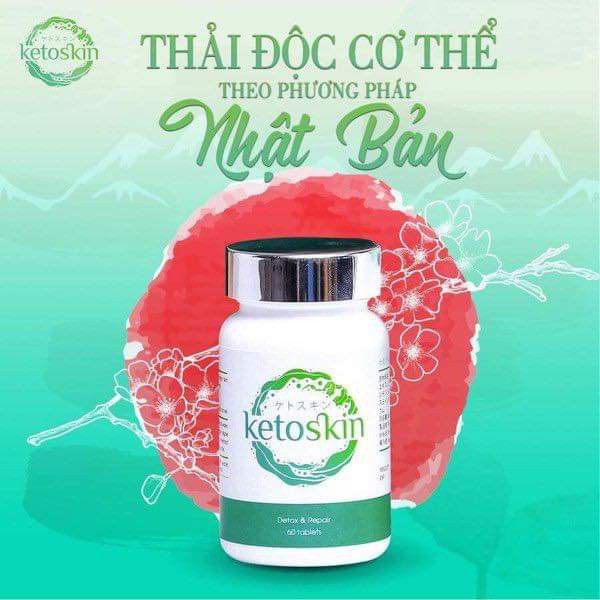 [Chính Hãng]  Viên Uống Thải Độc Cơ Thể Ketoskin Nhật Bản Giúp Thải Độc Toàn Diện, Đẹp Da