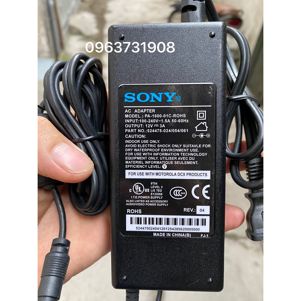 Adapter nguồn 12V 3A chính hãng Sony cung cấp