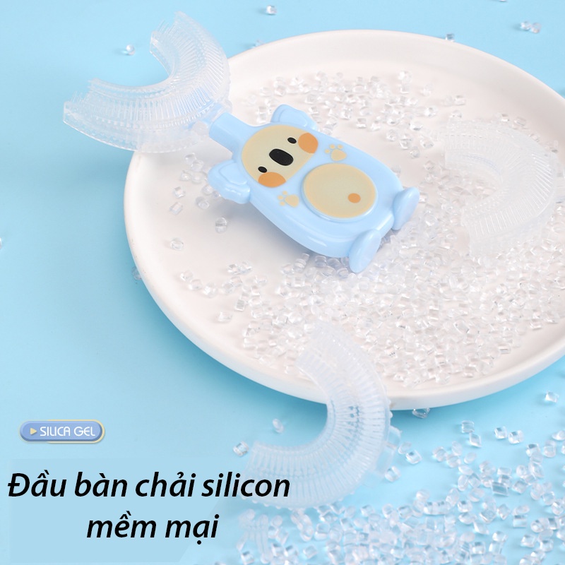 Bàn Chải Đánh Răng Cho Bé, Bàn Chải Đánh Răng Trẻ Em Làm Sạch Sâu Mọi Kẻ Răng Với Thiết Kế Chữ U Thông Minh Cho Bé