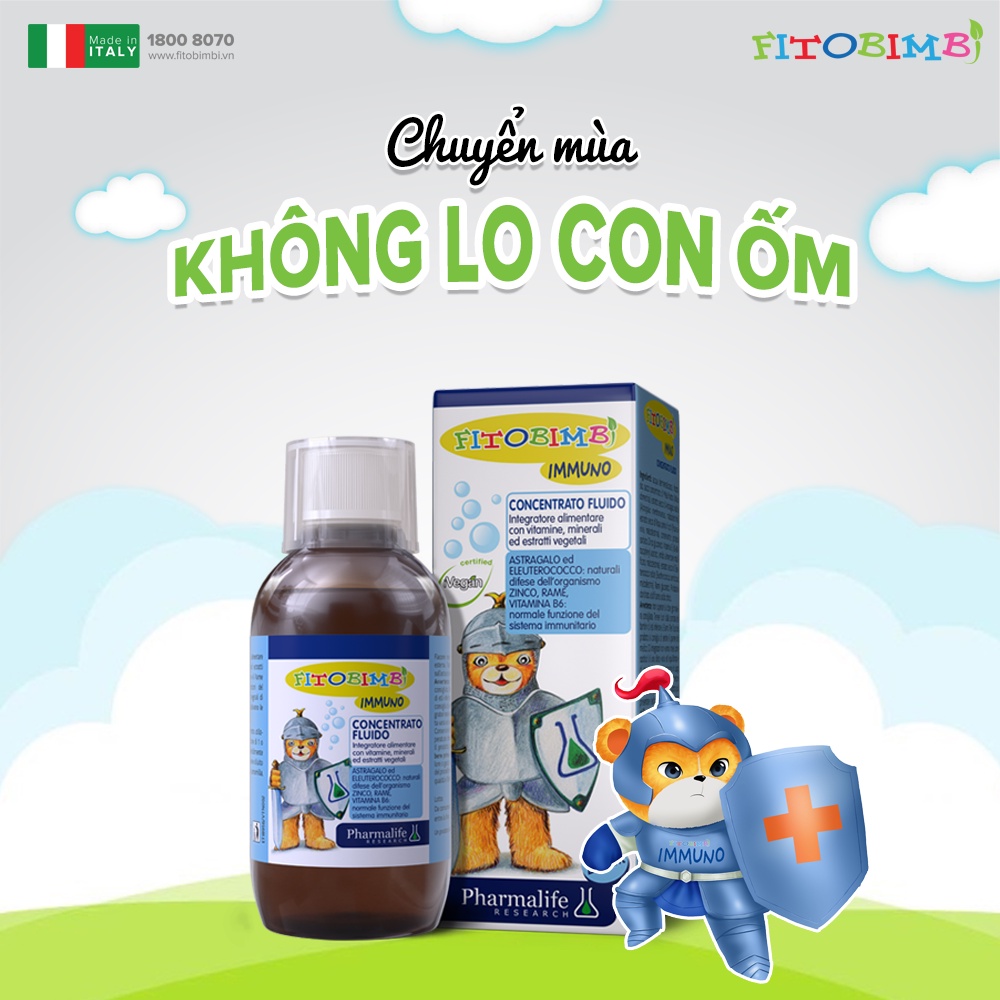 Tăng Đề Kháng FITOBIMBI Immuno Bimbi Bổ Sung Vitamin Giúp Bé Tăng Cường Miễn Dịch,Sức Đề Kháng