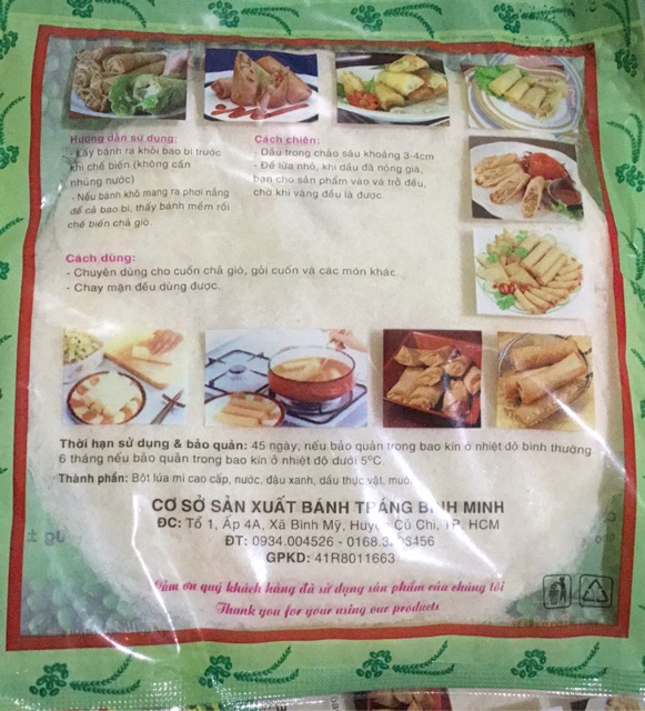 FREESHIP 99 k Hà Nội _ Combo 10 gói vỏ bò bía ( vỏ bánh tráng đậu xanh gói 30 lá sz 16 ) | BigBuy360 - bigbuy360.vn