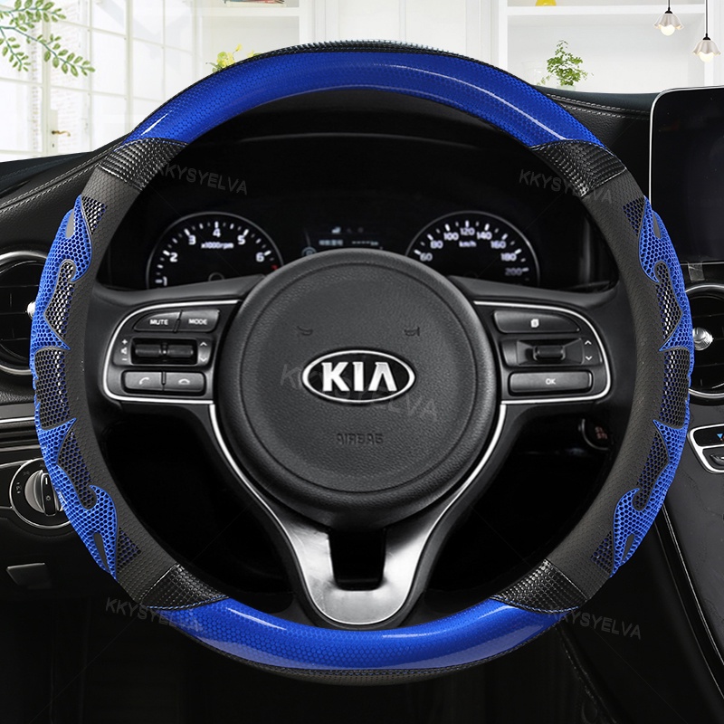 Bao Da Bọc Vô Lăng Xe Hơi Kia Ceed Sportage Picanto Cerato Seltos Soul Rio 3 4 5 38CM