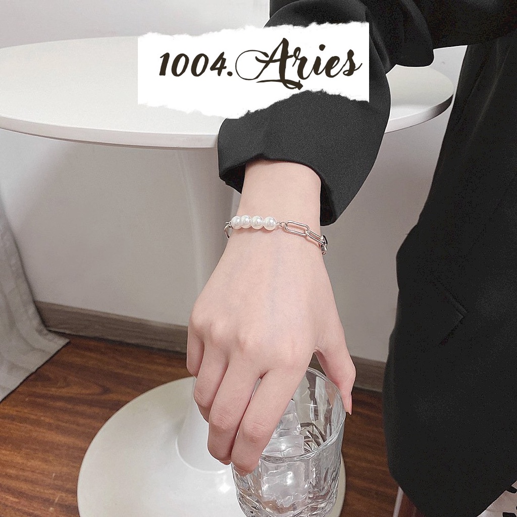 Vòng tay ngọc kiểu xích đan xen - 1004.ARIES