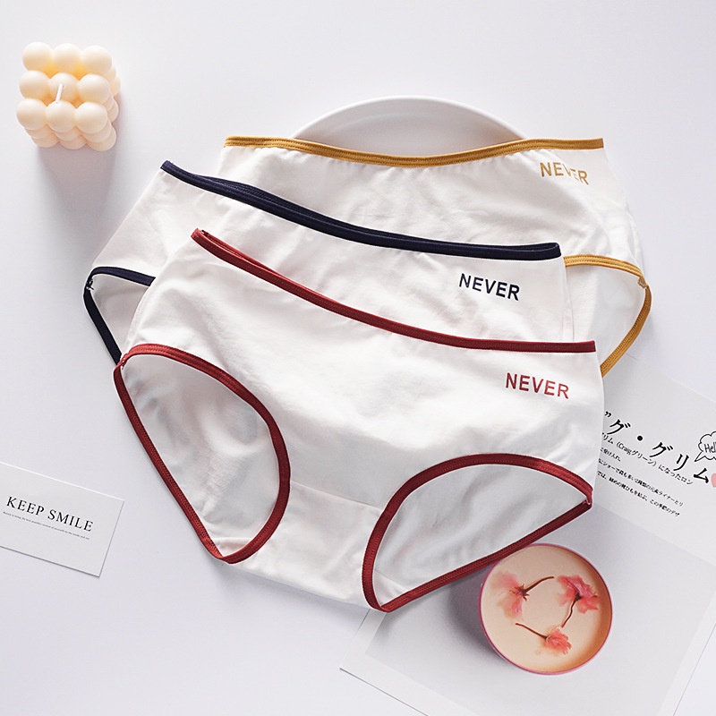 Quần lót nữ cotton viền màu - Quần lót nữ đáy may ôm mông sexy VALICA L002