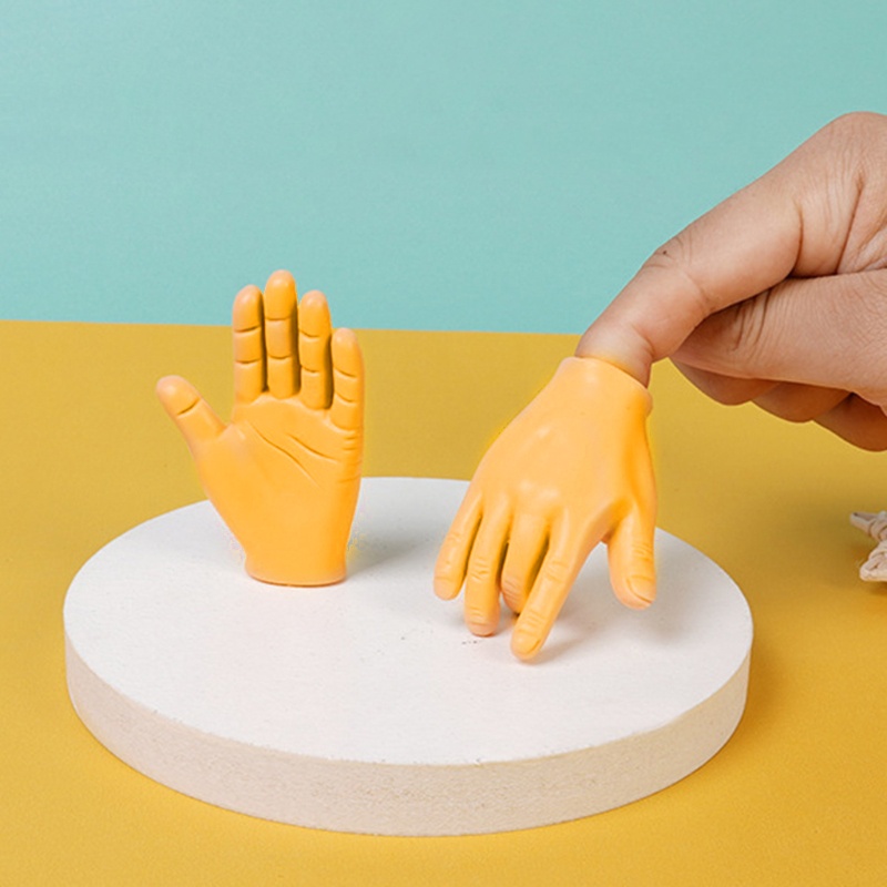 Con Rối Ngón Tay / Chân Mini Bằng Silicone Hình Bàn Tay Vui Nhộn