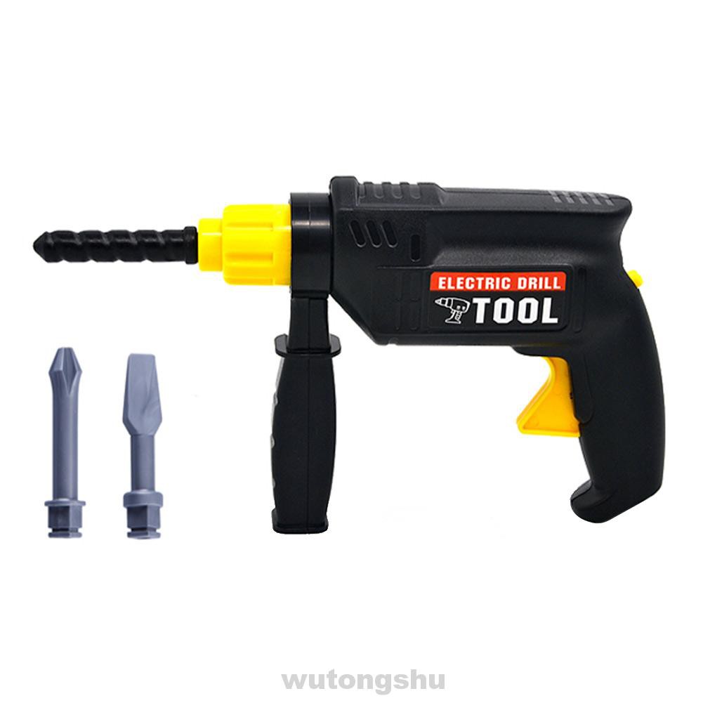Multifunction Battery Powered For Kids Educational Easy Grip Boys Girls Pretend Play Power Tools Mini Toy Drill Set