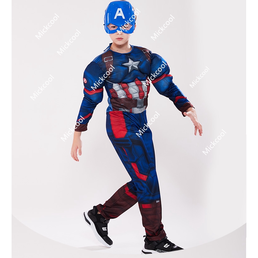 Bộ Đồ Hóa Trang Nhân Vật Captain America Phim 2 Cơ Bắp Mới