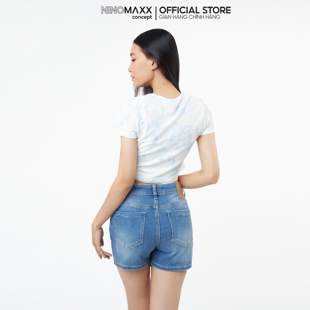 SWEET SIXTEEN Áo croptop Nữ tay ngắn 100% chất Poly 2101034