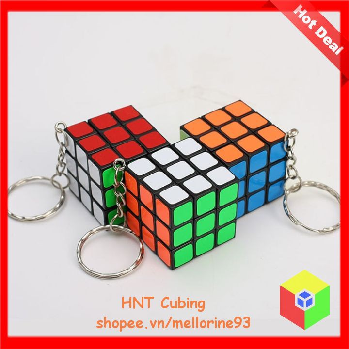 Rubik Mini 3.0 cm Khối Lập Phương 3 Tầng HNT Cubing