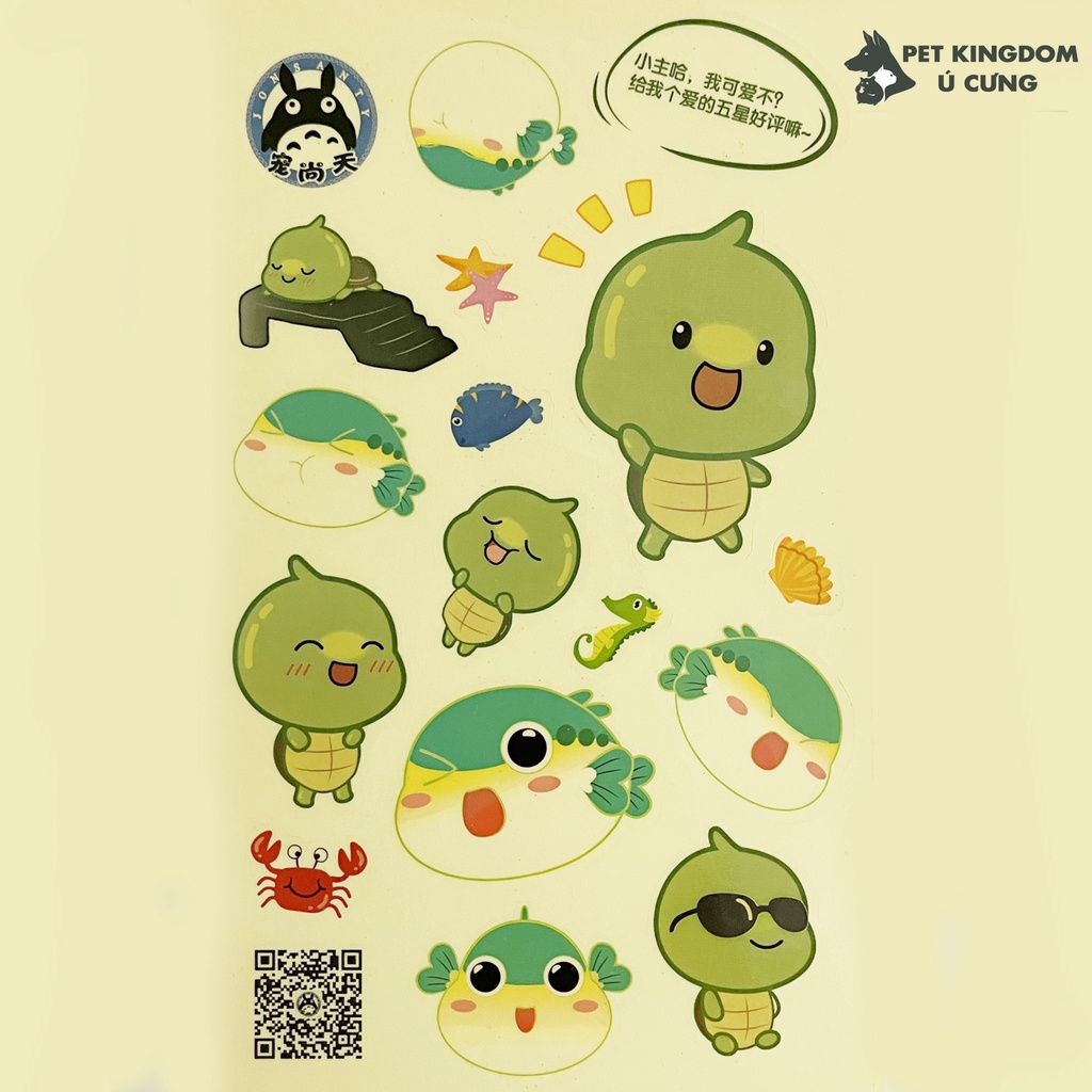 Sticker trang trí dán lồng phụ kiện hamster