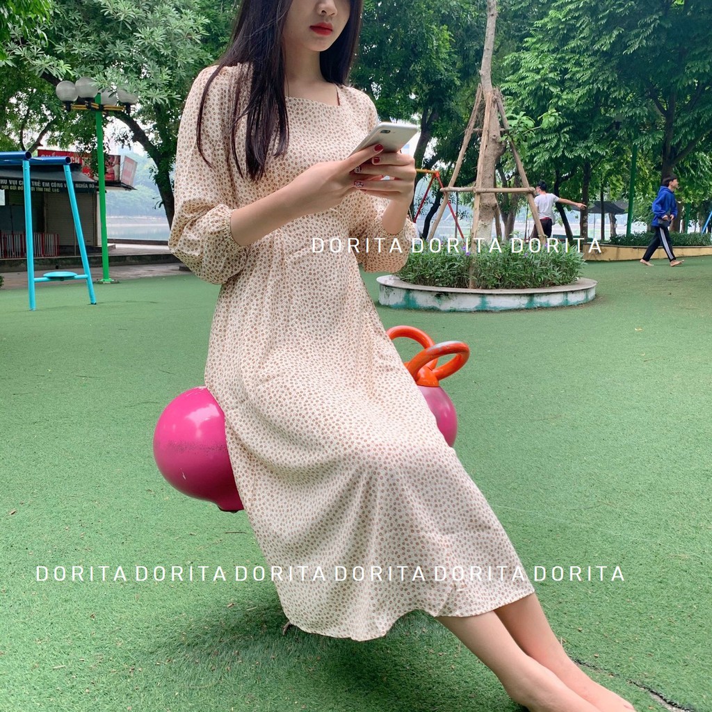 Váy hoa nhí dáng dài, Đầm hoa nhí vintage, Váy hoa nhí 2020 - Dorita Boutique | BigBuy360 - bigbuy360.vn
