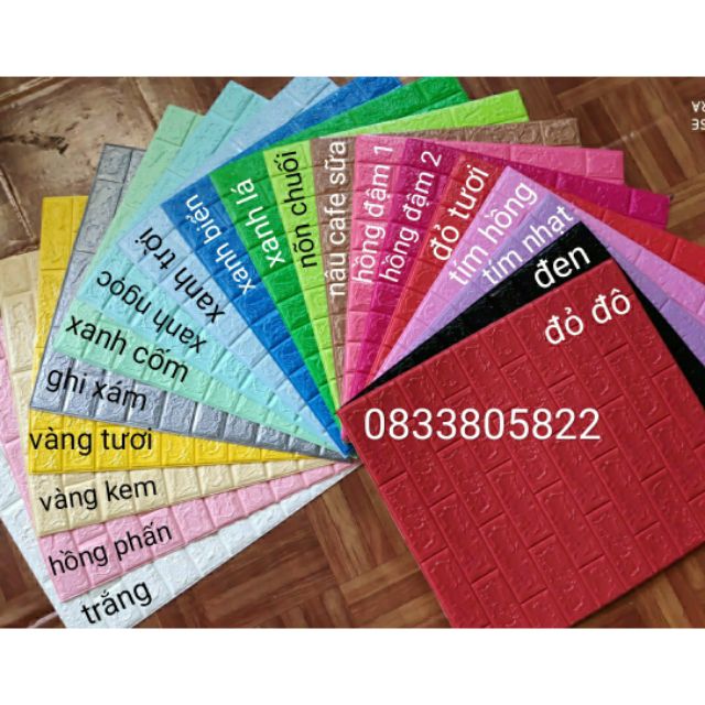 XỐP DÁN TƯỜNG GIẢ GẠCH 3D GIÁ RẺ DÀY 5MM