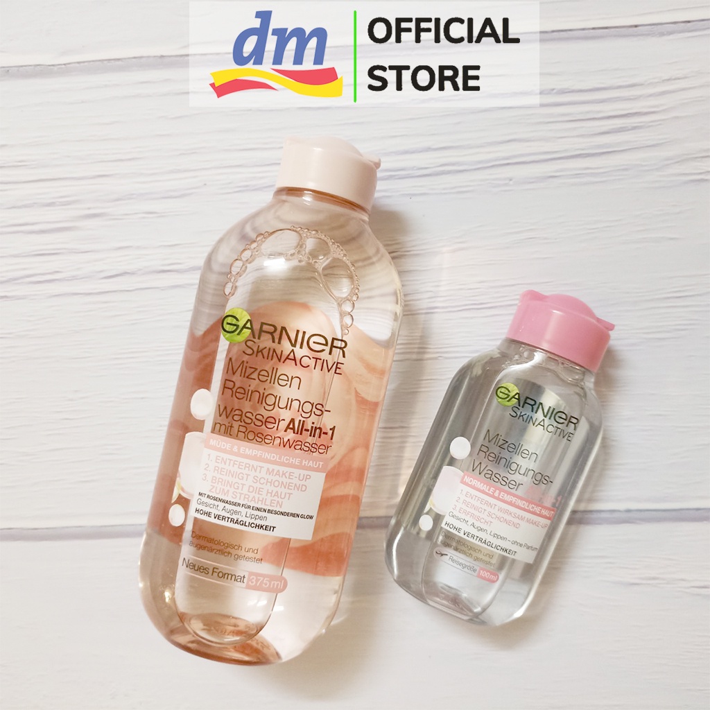 Nước tẩy trang không cồn Garnier tẩy trang sạch sâu cho mọi loại da, an toàn cho da 375ml