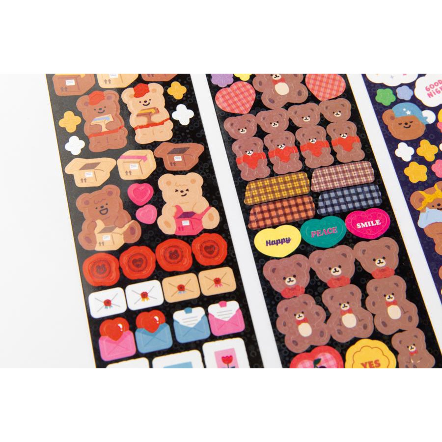 Set 9 Tấm Sticker ARTBOX Hàn Quốc Hologram Lấp Lánh Dễ Thương Yellow