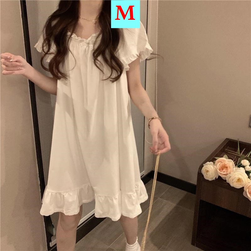 Đầm Ngủ Vải Lụa Mỏng In Hoạt Hình Dễ Thương Thời Trang Mùa Hè Cho Nữ