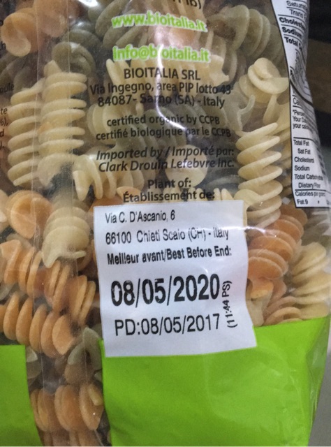 Nui Xoắn & Nui Ống Rau Củ Hữu Cơ Bio 500g