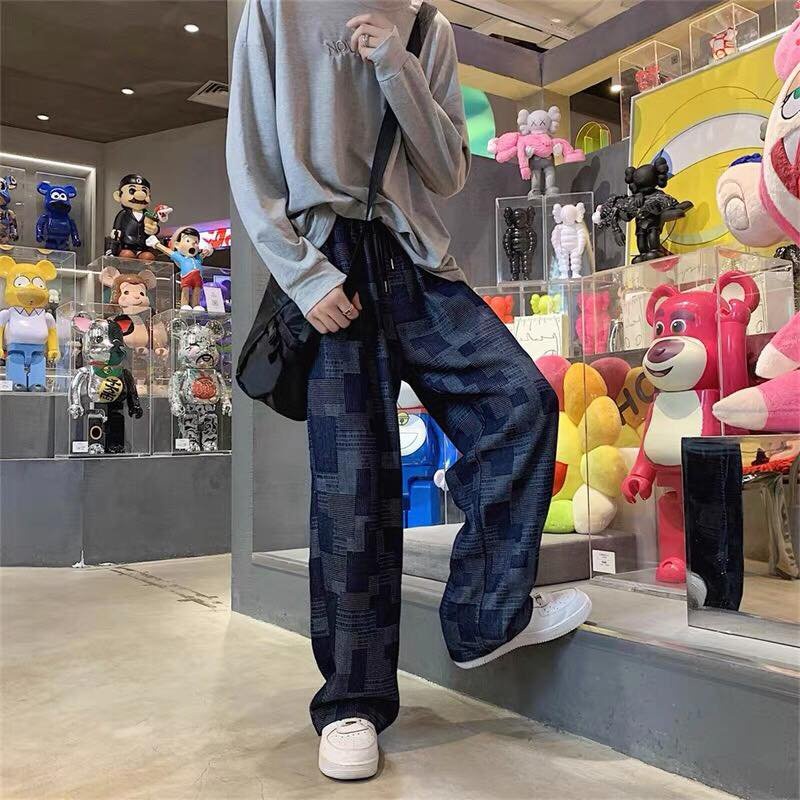 Quần thun ống rộng sọc caro kẻ ô bàn cờ quần jogger phong cách unisex SB0063